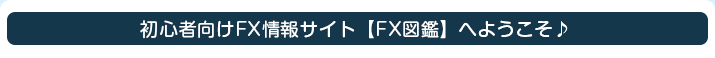 初心者向けFX情報サイト【FX図鑑】へようこそ♪
