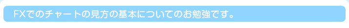 FXでのチャートの見方の基本についてのお勉強です。
