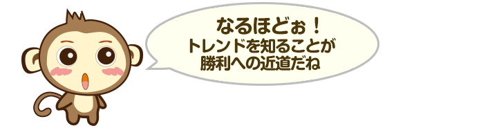 なるほどぉ！トレンドを知ることが勝利への近道だね